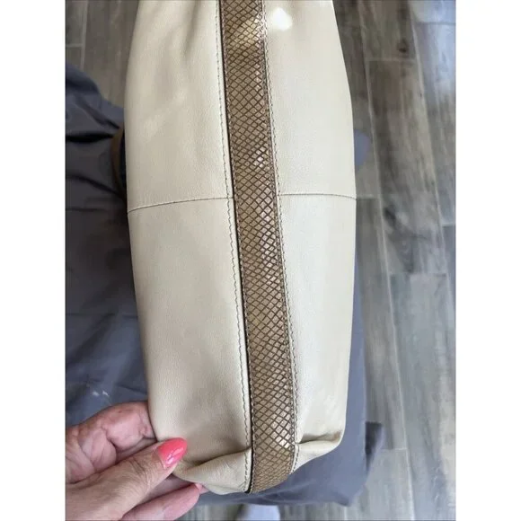 COACH purse Y2K Penelope Cream Tan Leather Hobo Adjustable Strap Shoulder Bag - Picture 8 of 8